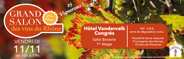 2è “Salon des Vins du Rhône”, à Liège, le 11 Novembre